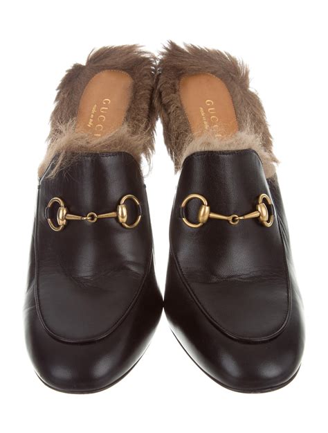 gucci fur shoe|gucci princetown mules on sale.